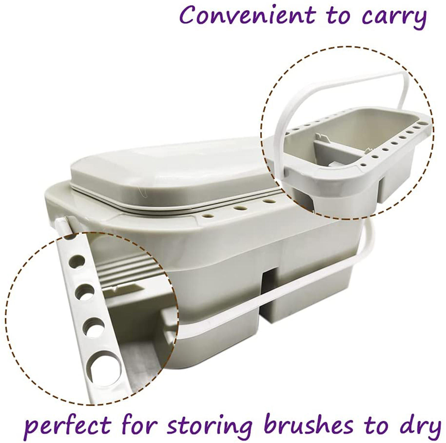 Paint Brush Cleaner & Organizer Tray