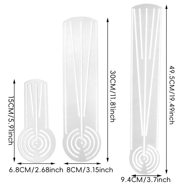3-in-1 Mandala Ruler Tool with Holes, Cross-border New Mandala Painting Ruler - Image 4